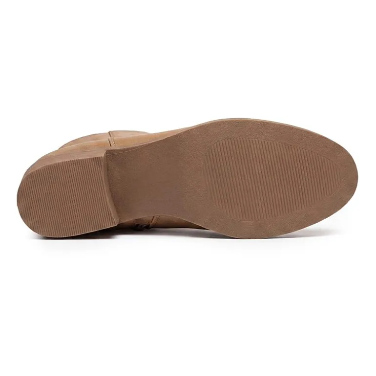 Pop Womens Raveline Block Heel Booties