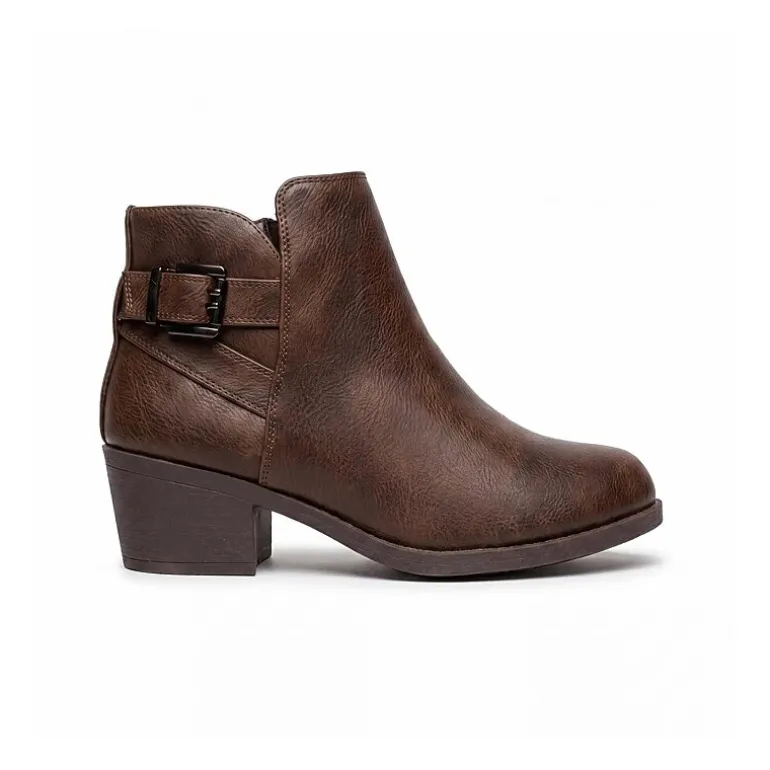 Pop Womens Raveline Block Heel Booties