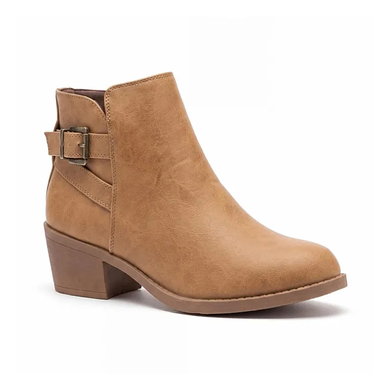 Pop Womens Raveline Block Heel Booties