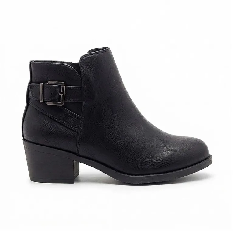 Pop Womens Raveline Block Heel Booties