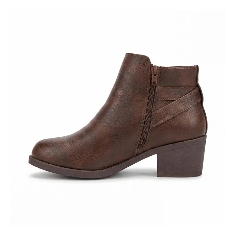 Pop Womens Raveline Block Heel Booties