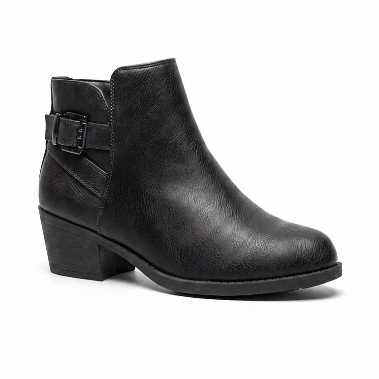 Pop Womens Raveline Block Heel Booties