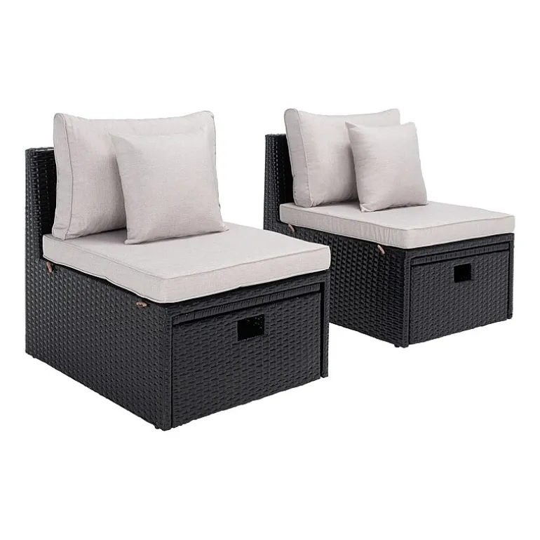 Pramla 4-pc. Patio Lounge Chair and Ottoman Set
