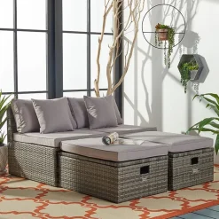 Pramla 4-pc. Patio Lounge Chair and Ottoman Set