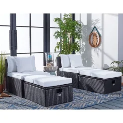 Pramla 4-pc. Patio Lounge Chair and Ottoman Set