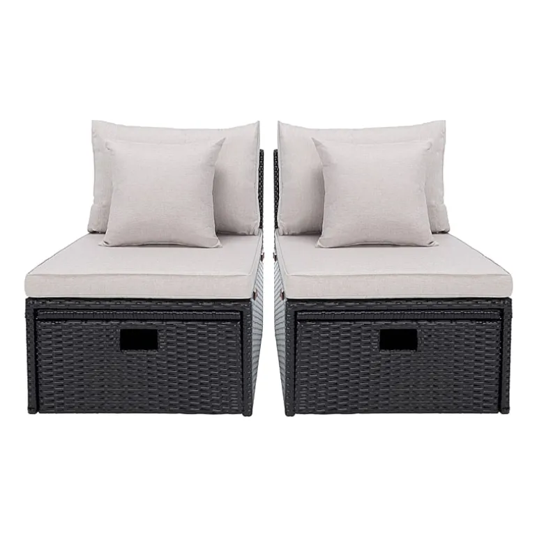 Pramla 4-pc. Patio Lounge Chair and Ottoman Set