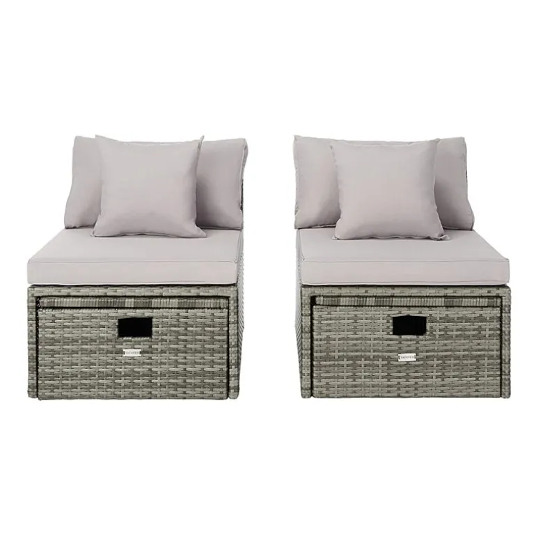 Pramla 4-pc. Patio Lounge Chair and Ottoman Set