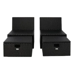 Pramla 4-pc. Patio Lounge Chair and Ottoman Set