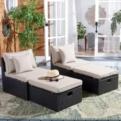 Pramla 4-pc. Patio Lounge Chair and Ottoman Set