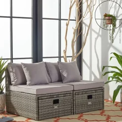Pramla 4-pc. Patio Lounge Chair and Ottoman Set