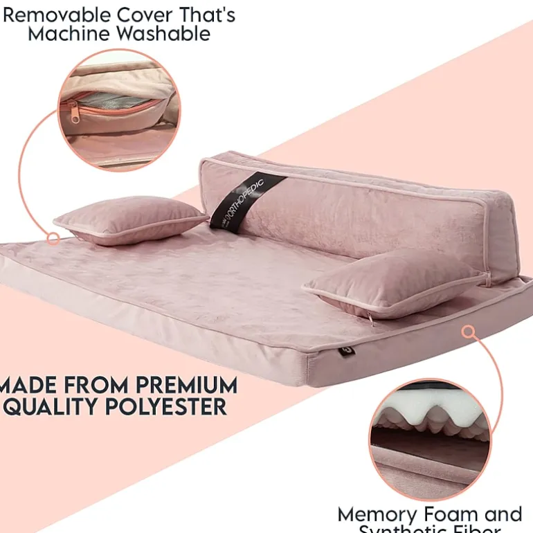 Precious Tails 30" Mocha Orthopedic Pet Bed