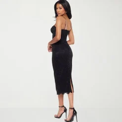 Premier Amour Womens Midi Sweetheart Neck Sleeveless Sheath Dress