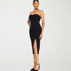 Premier Amour Womens Midi Sweetheart Neck Sleeveless Sheath Dress