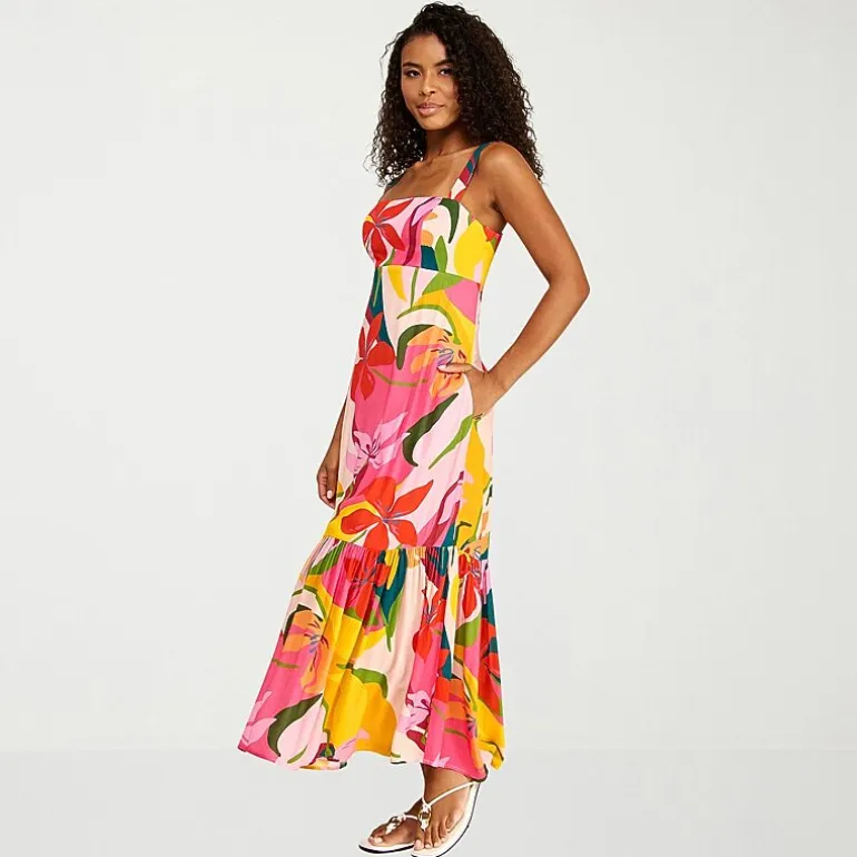 Premier Amour Womens Square Neck Sleeveless Maxi Dress