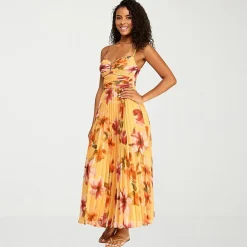 Premier Amour Womens Sweetheart Neck Sleeveless Floral Evening Gown