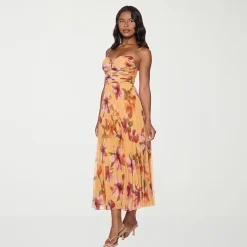 Premier Amour Womens Sweetheart Neck Sleeveless Floral Evening Gown