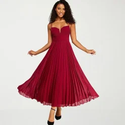 Premier Amour Womens V Neck Sleeveless Evening Gown