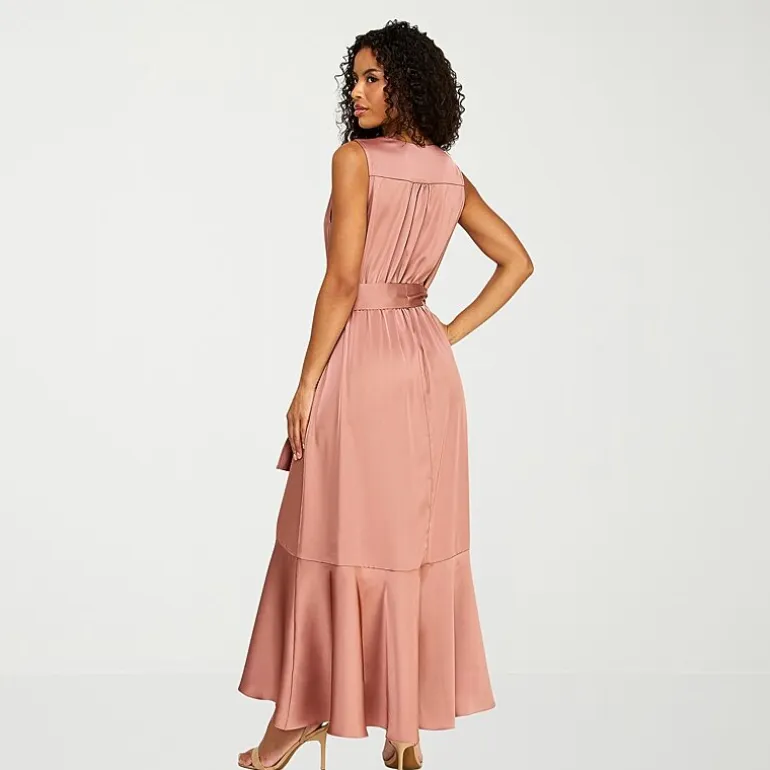 Premier Amour Womens V Neck Sleeveless Maxi Dress