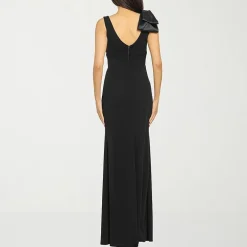 Premier Amour Womens V Neck Sleeveless Evening Gown