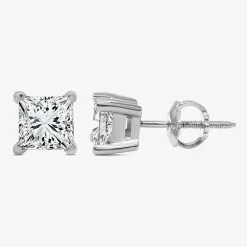 Premier Collection 1 CT. T.W. Natural Diamond Princess-Cut Stud Earrings in 14K Gold