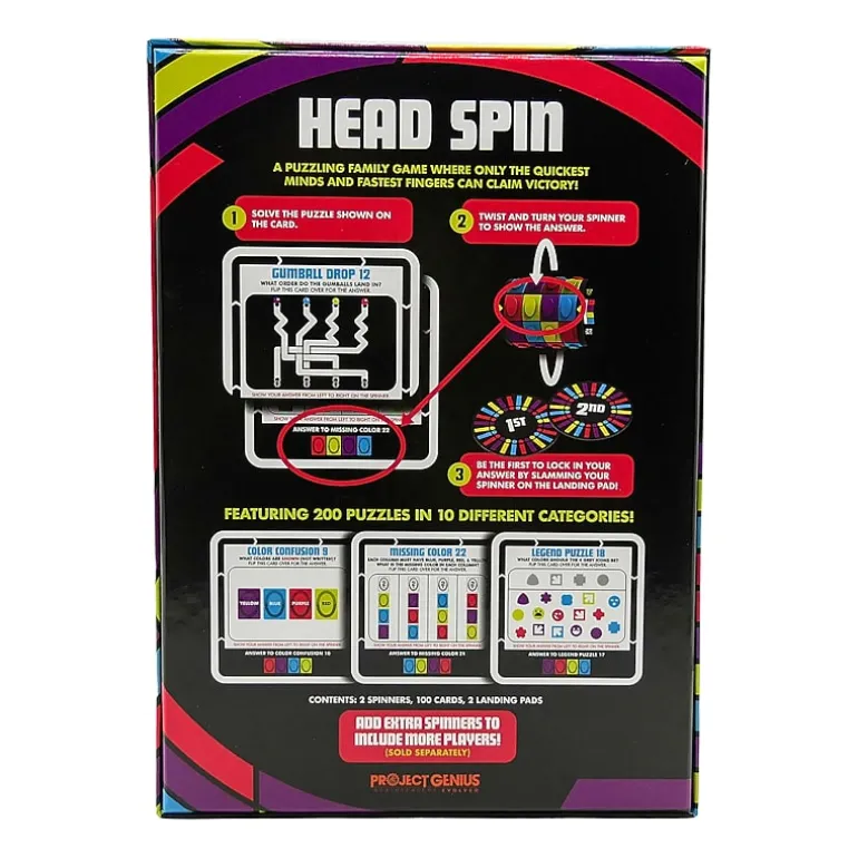 Project Genius Head Spin Fidget-Spinner Game Puzzle