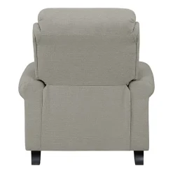 ProLounger Anna Traditional Roll-Arm Push Back Recliner in Linen with Nailheads