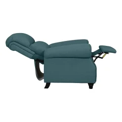 ProLounger Anna Traditional Roll-Arm Push Back Recliner in Linen with Nailheads