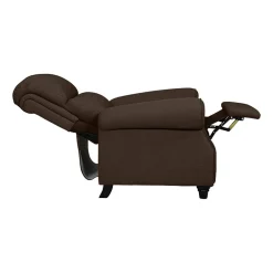ProLounger Anna Traditional Roll-Arm Push Back Recliner in Linen with Nailheads