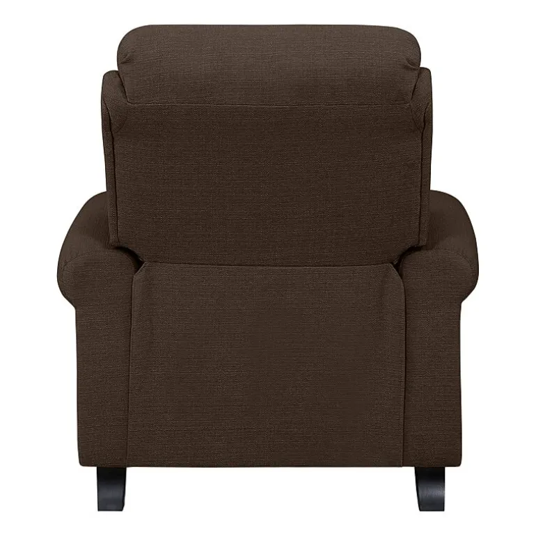 ProLounger Anna Traditional Roll-Arm Push Back Recliner in Linen with Nailheads