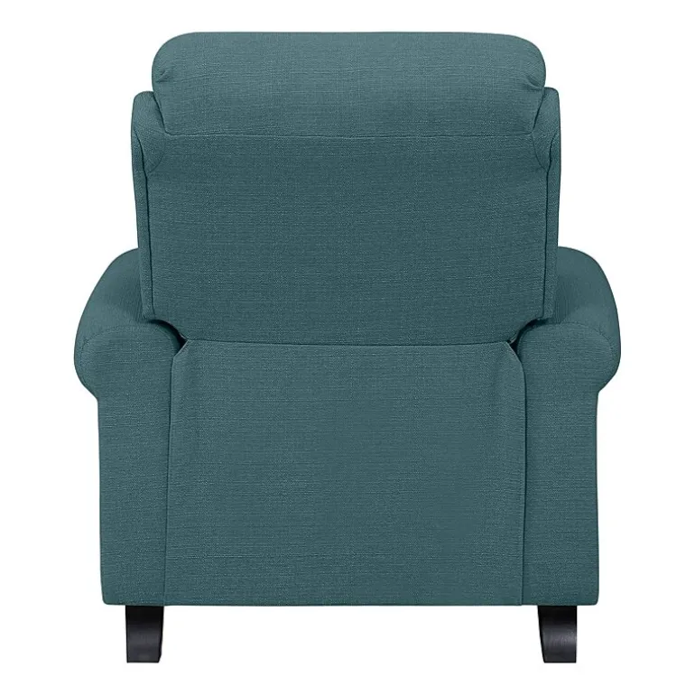 ProLounger Anna Traditional Roll-Arm Push Back Recliner in Linen with Nailheads
