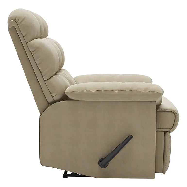 ProLounger Barbera Wall Hugger Biscuit Tufted Recliner in Stain-Resistant Microfiber