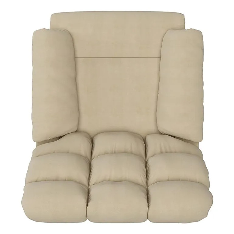 ProLounger Barbera Wall Hugger Biscuit Tufted Recliner in Stain-Resistant Microfiber