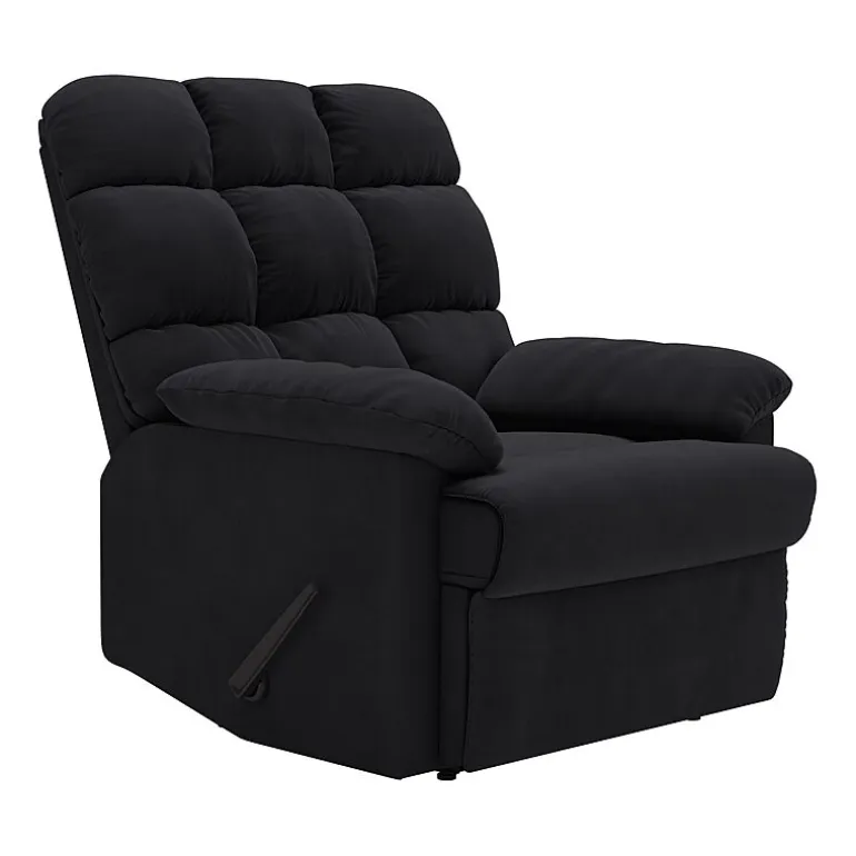 ProLounger Barbera Wall Hugger Biscuit Tufted Recliner in Stain-Resistant Microfiber