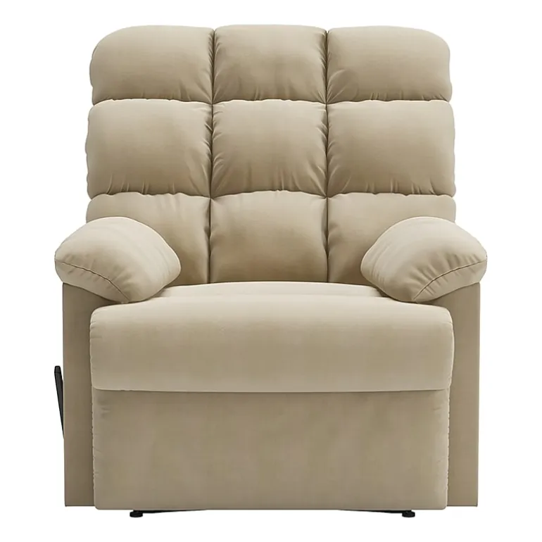 ProLounger Barbera Wall Hugger Biscuit Tufted Recliner in Stain-Resistant Microfiber