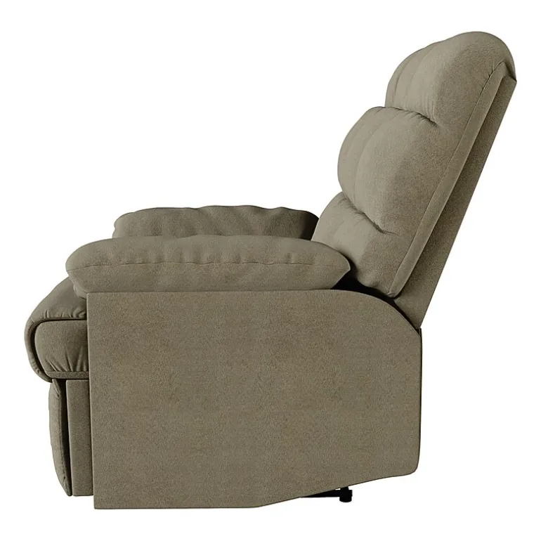 ProLounger Barbera Wall Hugger Biscuit Tufted Recliner in Stain-Resistant Microfiber