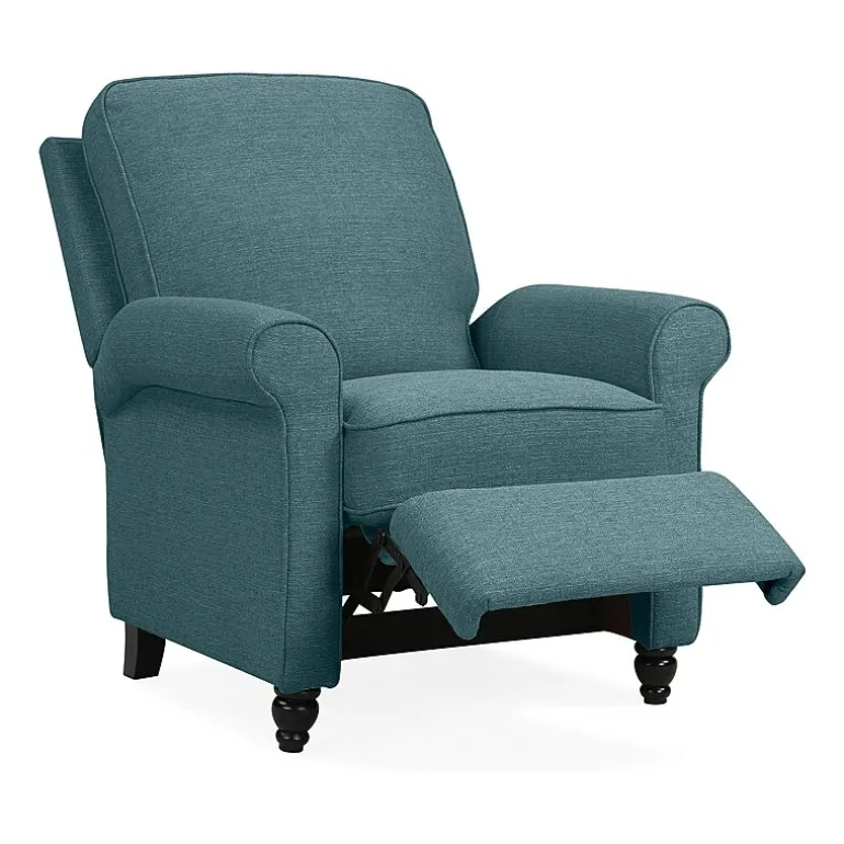 ProLounger Keaton Transitional Roll-Arm Push Back Recliner in Linen