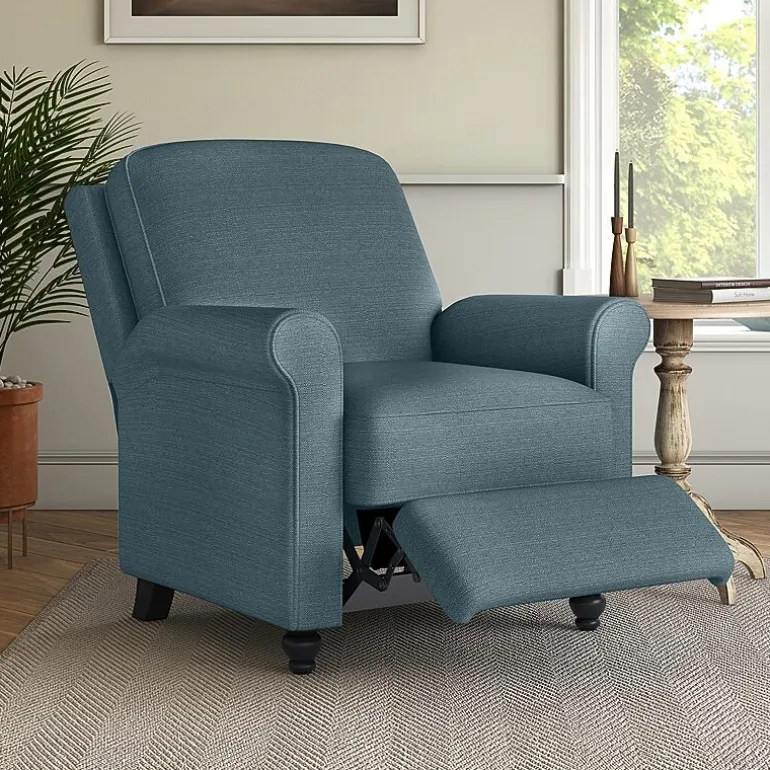 ProLounger Keaton Transitional Roll-Arm Push Back Recliner in Linen