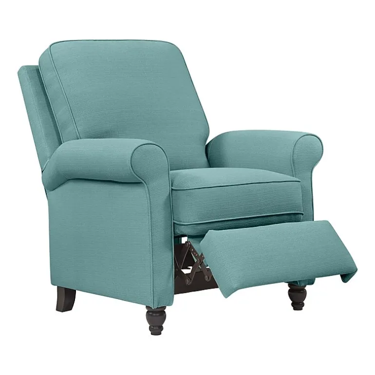ProLounger Keaton Transitional Roll-Arm Push Back Recliner in Linen
