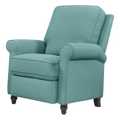 ProLounger Keaton Transitional Roll-Arm Push Back Recliner in Linen