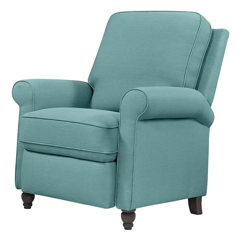 ProLounger Keaton Transitional Roll-Arm Push Back Recliner in Linen