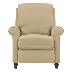 ProLounger Keaton Transitional Roll-Arm Push Back Recliner in Linen