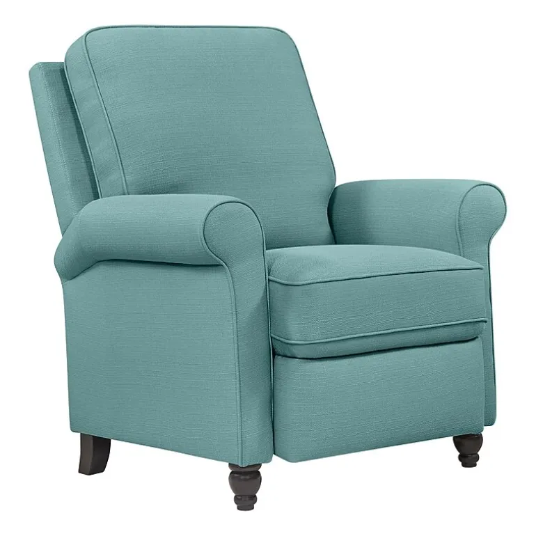 ProLounger Keaton Transitional Roll-Arm Push Back Recliner in Linen