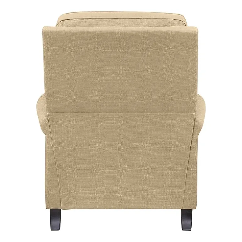 ProLounger Keaton Transitional Roll-Arm Push Back Recliner in Linen