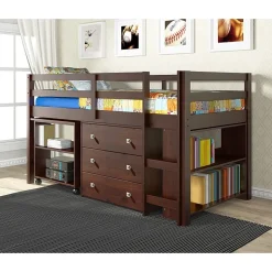Pull Out Study Twin Low Loft Bed