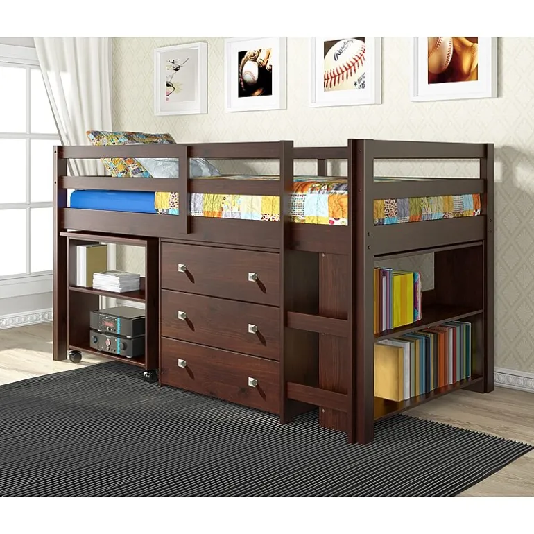 Pull Out Study Twin Low Loft Bed