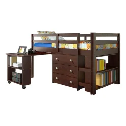 Pull Out Study Twin Low Loft Bed