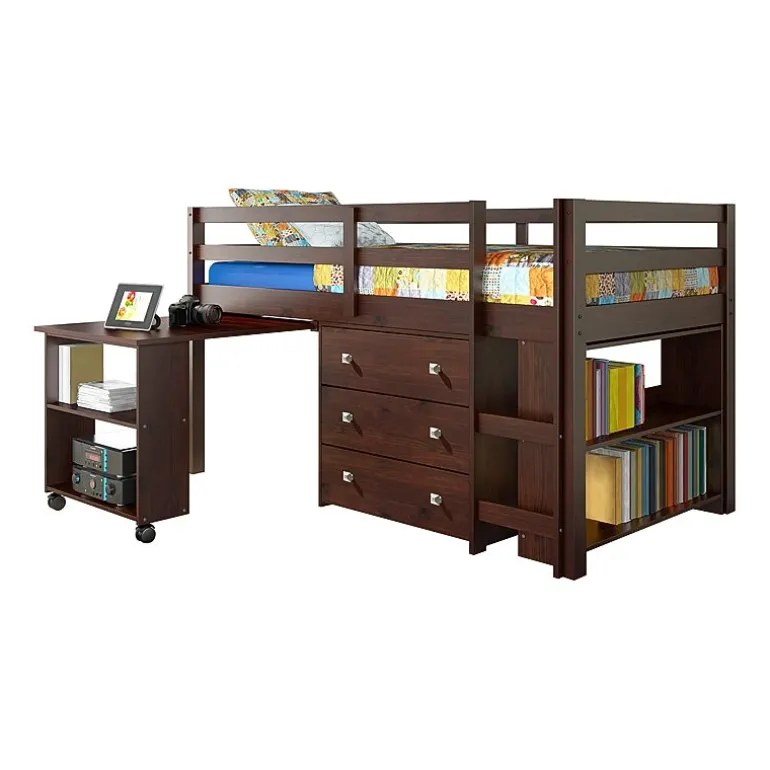 Pull Out Study Twin Low Loft Bed