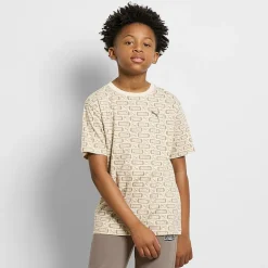 PUMA Big Kid Boys Crew Neck Short Sleeve Regular Fit Graphic T-Shirt