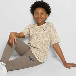 PUMA Big Kid Boys Crew Neck Short Sleeve Regular Fit Graphic T-Shirt