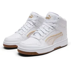 PUMA Rebound Layup Luminous Piping Womens Basketball Shoes